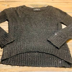 Pink.Rose black sparkle sweater